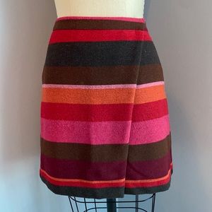 Loft wrap skirt with pink and orange stripe design size 0